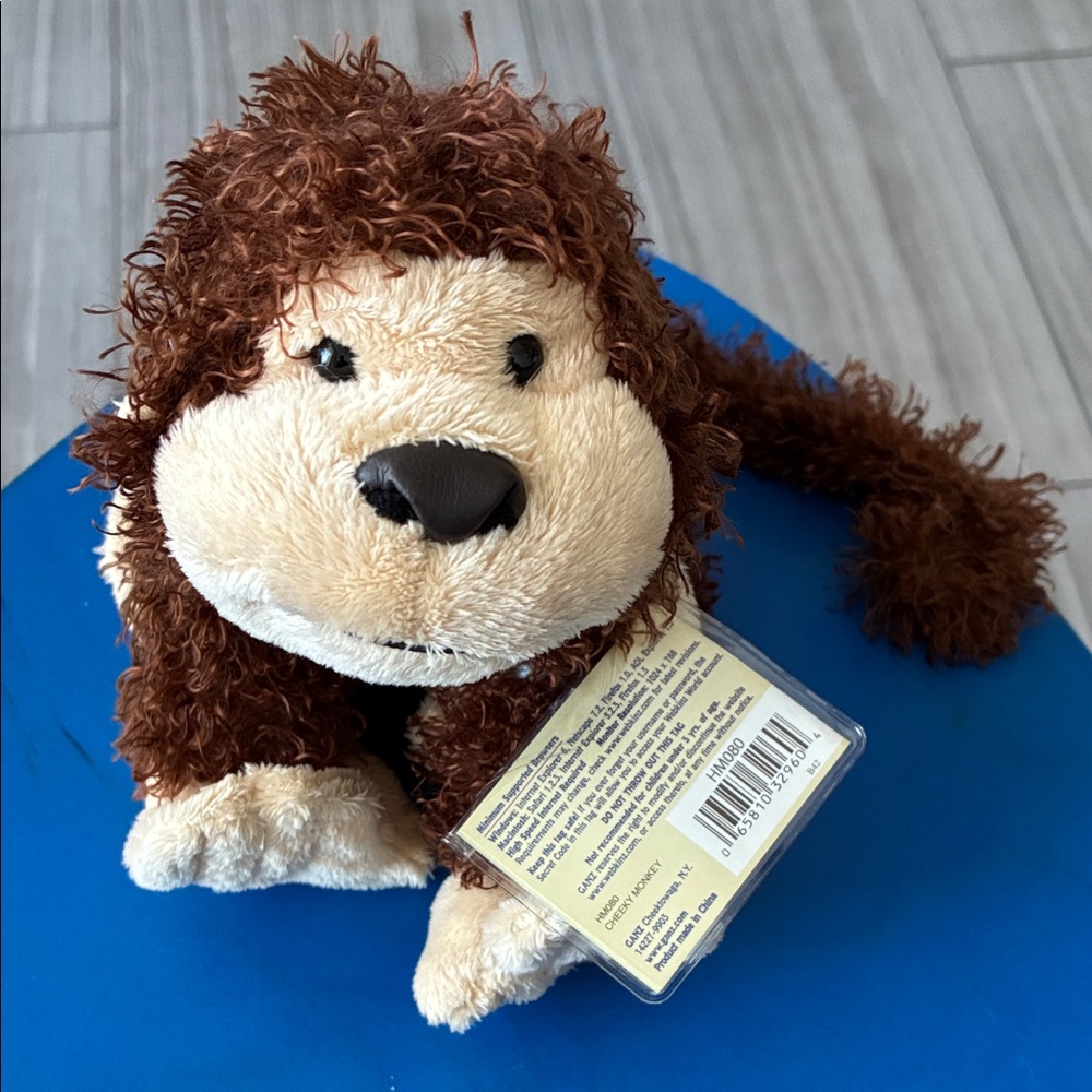 WEBKINZ CHEEKY MONKEY by GANZ HM080 NWT SEALED CODE